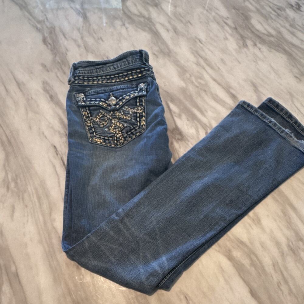 Miss Me Women's Blue Jean Signature Rise Bootcut Size 27 0222